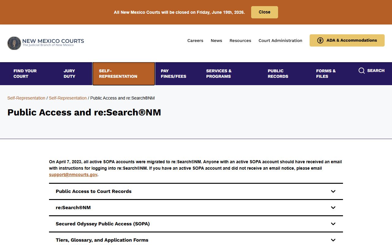 Otero County court records public case lookup and reSearch NM access information