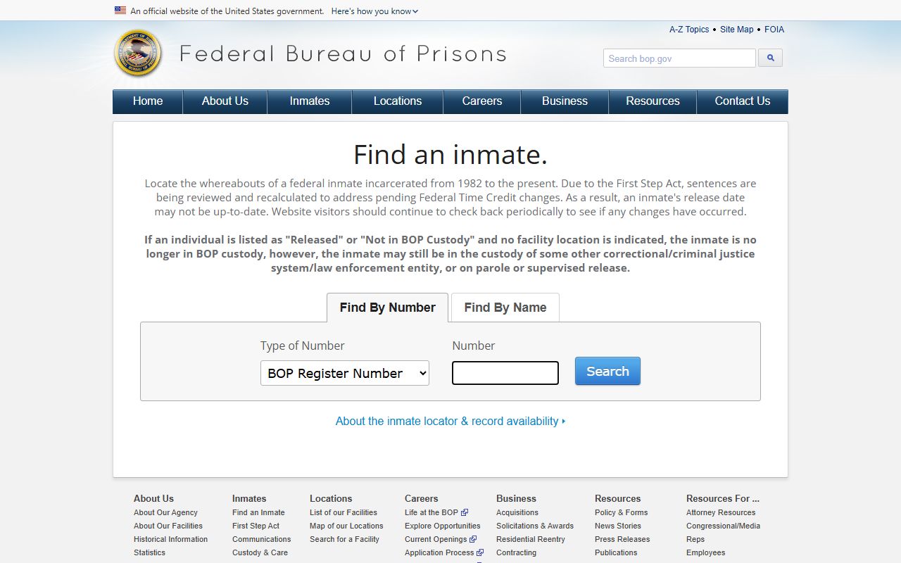 Otero County inmate records federal inmate locator distinction