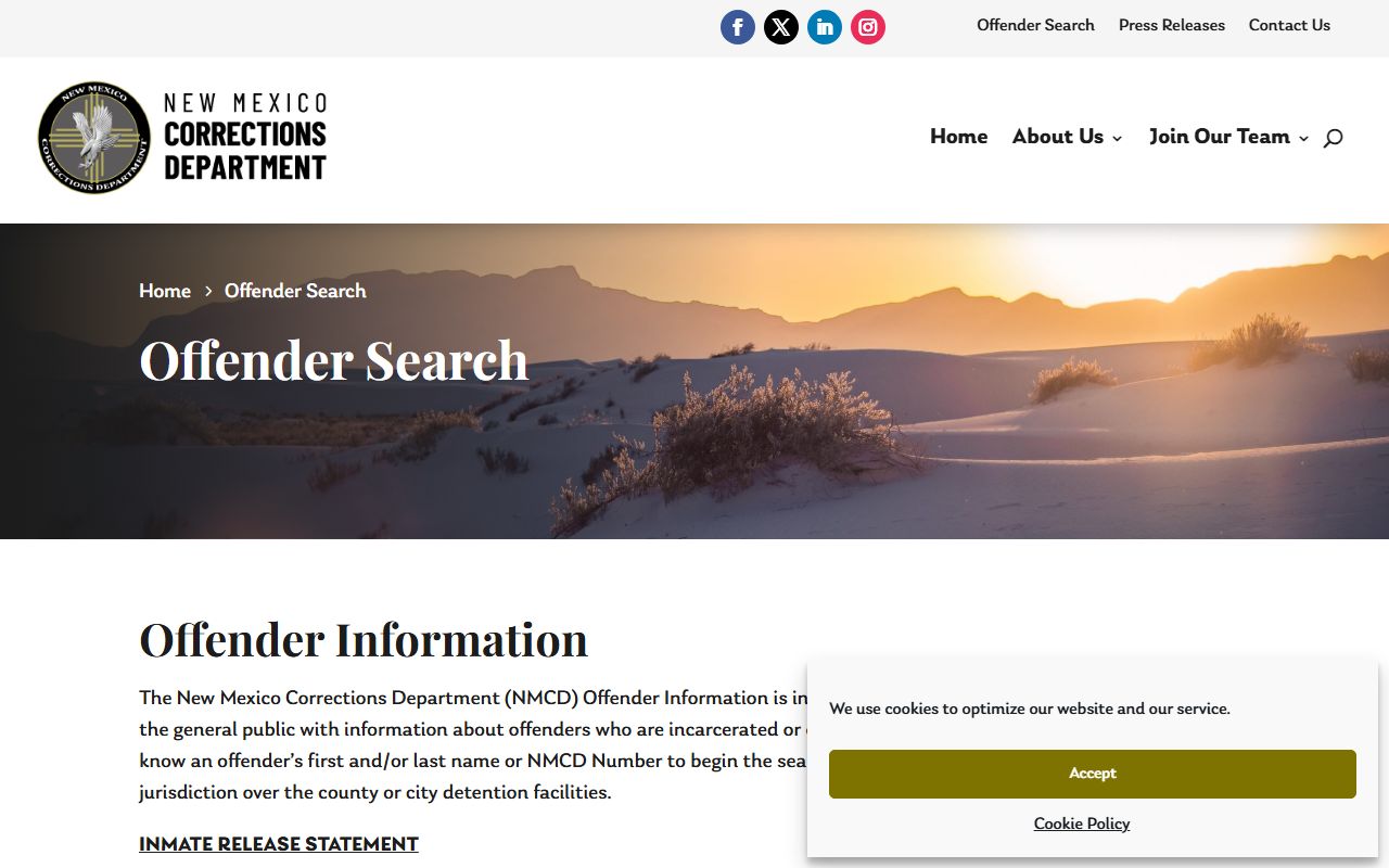 Otero County court records NMCD offender search