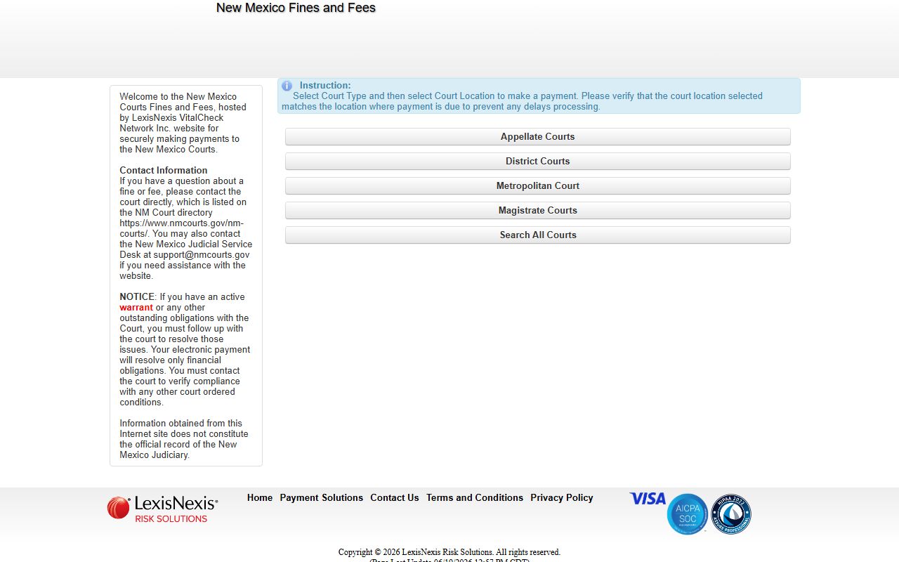 Otero County traffic court records fines and fees portal caution