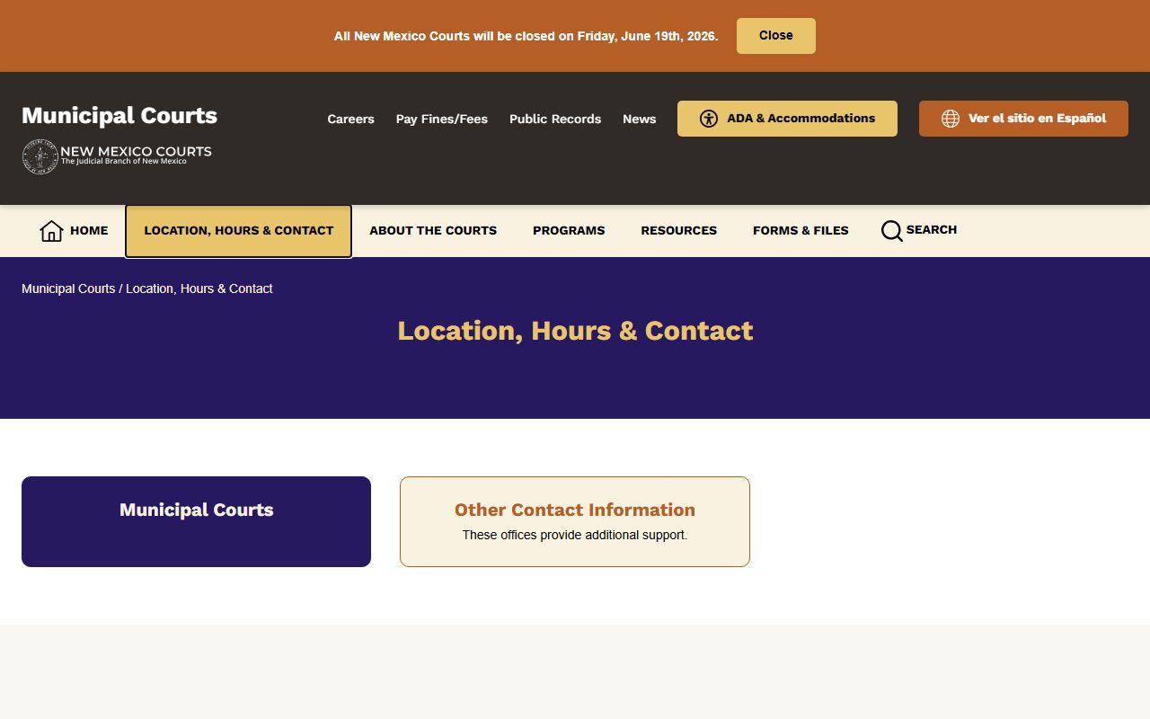 Otero County traffic court records municipal court directory